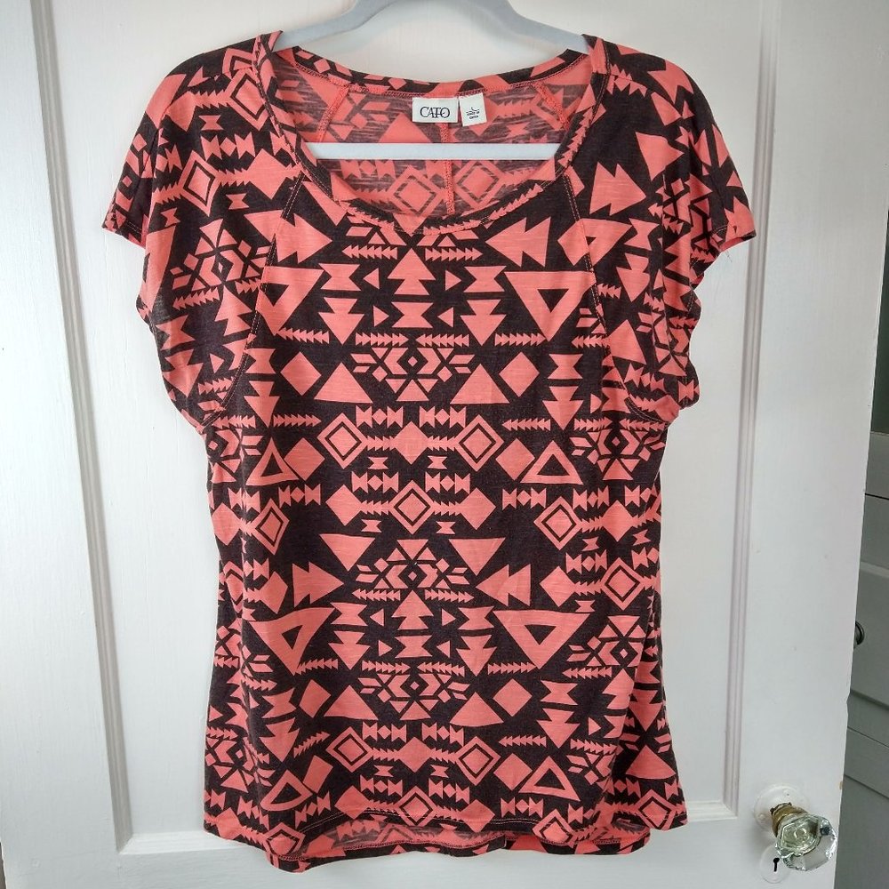 Cato Geometric Blouse